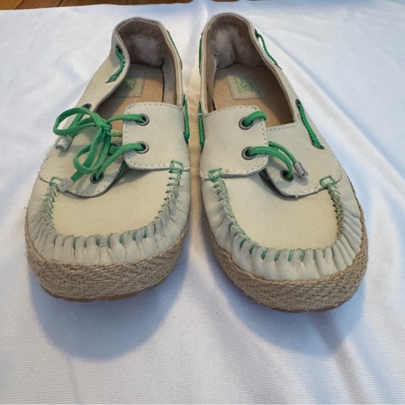 UGG Tylin Leather Boat Shoes - Size 9.5 Women’s -Coastal Grandma, Preppy - Picture 7 of 9